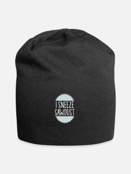 I sneeze sawdust - Jersey-Beanie - Schwarz