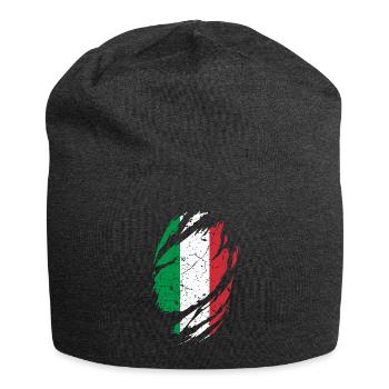 Italian flag - Jersey Beanie - charcoal grey - Front