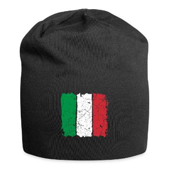 Drapeau Italie - Bonnet en jersey - noir - Devant