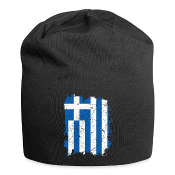 Greece flag - Jersey Beanie - black - Front