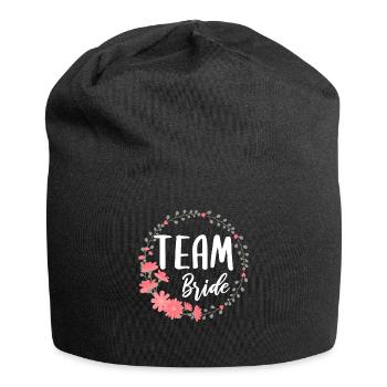 Team Bride Braut Junggesellenabschied Gruppenshirt - Jersey-Beanie - Schwarz - Vorne