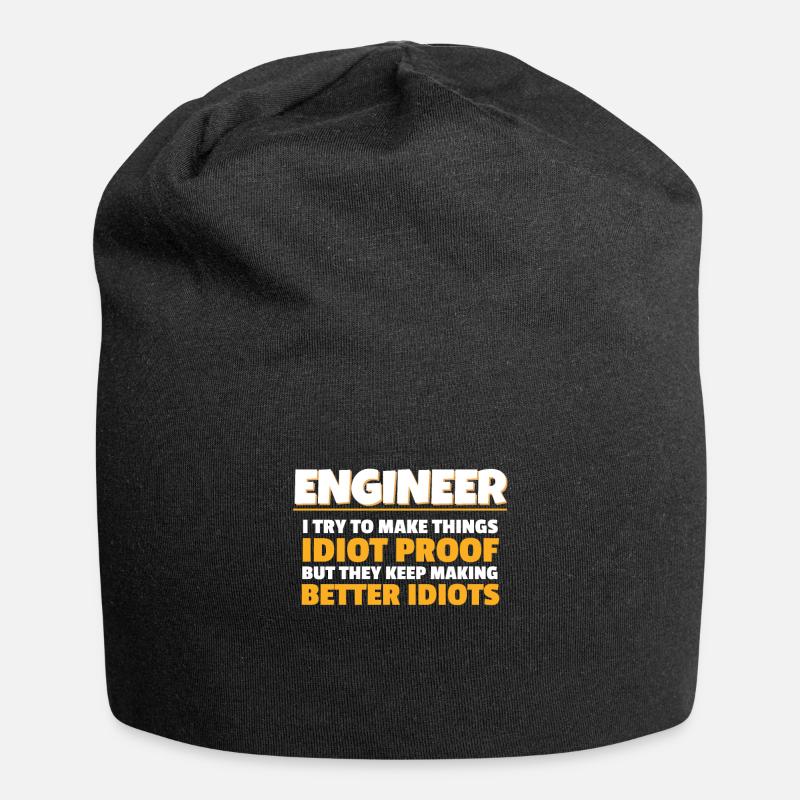 Engineering Gift Engineer I Try To Make Things - Jersey Beanie - black
