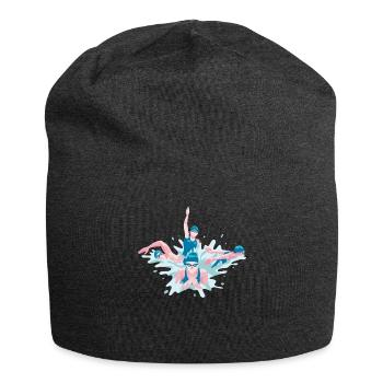 Schwimmerin Schwimmen - Jersey-Beanie - Anthrazit - Vorne