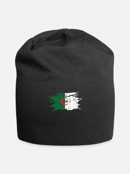 Algerien - Jersey-Beanie - Schwarz