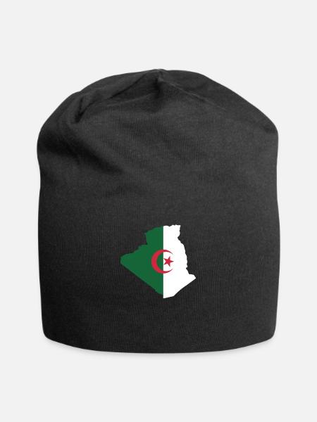 Algerien - Jersey-Beanie - Schwarz