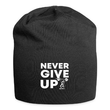 Never Give Up No. 7 - Bonnet en jersey - noir - Devant