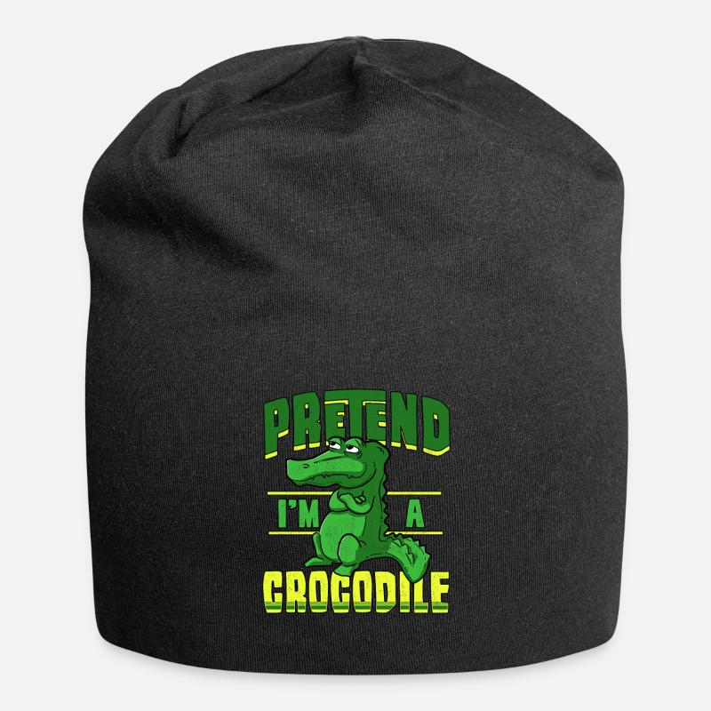 cooles Krokodil mit Spruch - Jersey-Beanie - Schwarz