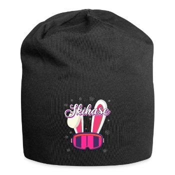 Skihase - Jersey-Beanie - Schwarz - Vorne
