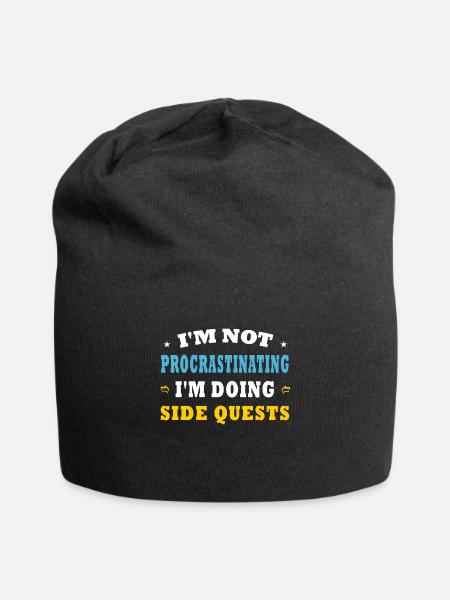 I'm Not Procrastinating I'm Doing Side Quests - Jersey Beanie - black