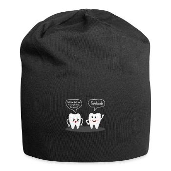 Süße Zähne - Jersey-Beanie - Schwarz - Vorne