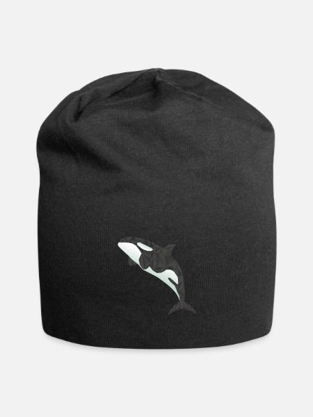 orca Wal - Jersey-Beanie - Schwarz