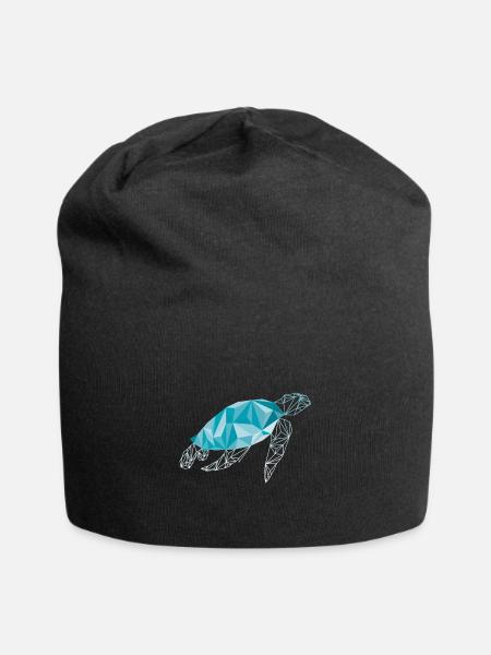 Schildkröte polygon - Jersey-Beanie - Schwarz