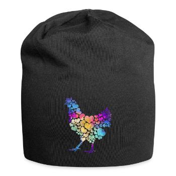 Chicken Love Gift - Jersey Beanie - black - Front