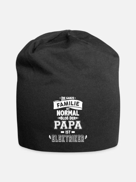 Bloss der Papa Elektriker - Jersey-Beanie - Schwarz