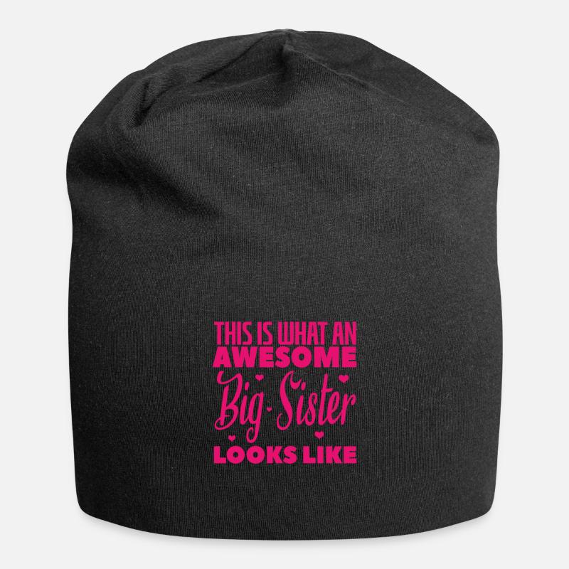 Awesome Big Sister - Jersey-Beanie - Schwarz