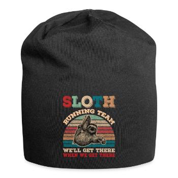 Vintage Sloth Running Team We'll Get There - Jersey Beanie - black - Front