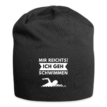 Bademeister Geschenkidee Schwimmer Geburtstag - Jersey-Beanie - Schwarz - Vorne