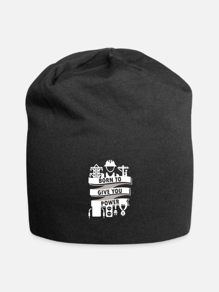 Electrical Engineer - Born to give you power - Jersey Beanie - black