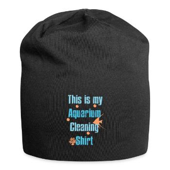 Ceci est ma chemise de nettoyage d'aquarium - Bonnet en jersey - noir - Devant