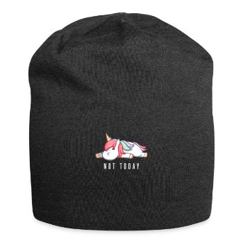 Not Today - Jersey Beanie - charcoal grey - Front