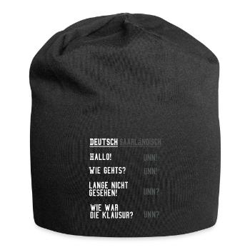 Deutsch Saarländisch Saarland Dialekt Geschenkidee - Jersey-Beanie - Schwarz - Vorne