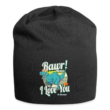 Rawr bedeutet, ich liebe dich - Jersey-Beanie - Schwarz - Vorne