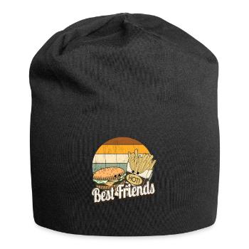 beste Freunde - Jersey-Beanie - Schwarz - Vorne