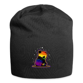 LGBTQ LGBTQIA CSD Lesbian Bi Trans Gay Pride Merch - Jersey-Beanie - Schwarz - Vorne