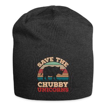 Retro Vintage Sunset Save The Chubby Unicorns - Jersey-Beanie - Anthrazit - Vorne