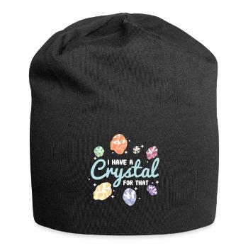 Kristall Kristalle Edelsteine - Jersey-Beanie - Schwarz - Vorne