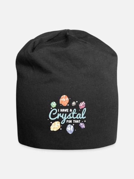 Crystal crystals gemstones - Jersey Beanie - black