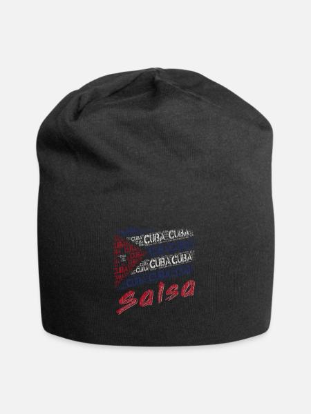 Cuban Salsa Kuba Flagge - Jersey-Beanie - Schwarz