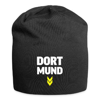 Dort Mund Lustig Spaß Karneval Fasching Versaut - Jersey-Beanie - Schwarz - Vorne