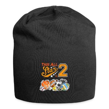 This All Star Is 2 Second Birthday Gift - Jersey Beanie - black - Front