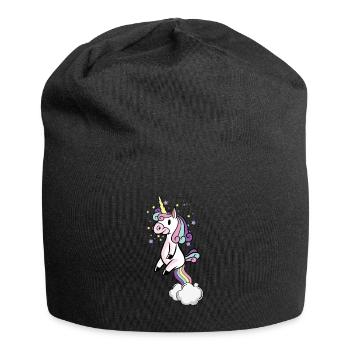 Unicorn Farts Funny Cool Gift - Jersey Beanie - black - Front