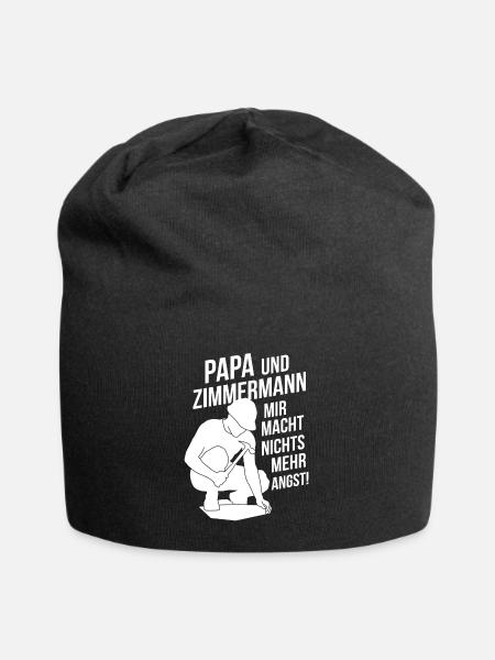 Papa und Zimmermann - Jersey-Beanie - Schwarz