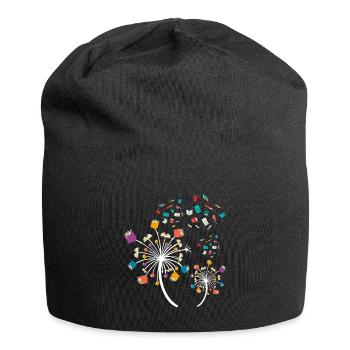 Buch Pusteblume - Jersey-Beanie - Schwarz - Vorne