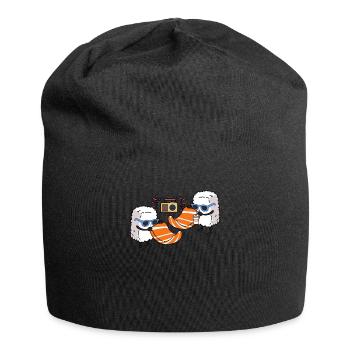 Sommer Sushi Handtuch Sonnenbrille Sushi Geschenk - Jersey-Beanie - Schwarz - Vorne