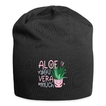 Aloe you vera much Valentinstag Verliebte - Jersey-Beanie - Schwarz - Vorne