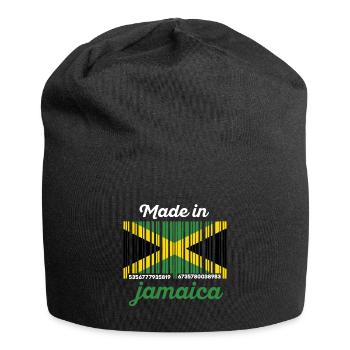 Jamaika Barcode Flagge - Jersey-Beanie - Schwarz - Vorne