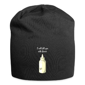mayonnaise et frites valentine cadeau mayonnaise - Bonnet en jersey - noir - Devant