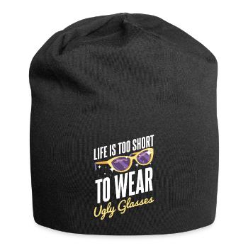 Optiker Humor Augenoptiker Lustiger Spruch - Jersey-Beanie - Schwarz - Vorne