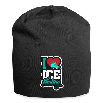 Patinage artistique Patinage artistique J'aime le patinage sur glace - Bonnet en jersey - noir - Devant