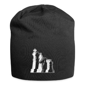 Idée cadeau d'échecs - Bonnet en jersey - noir - Devant
