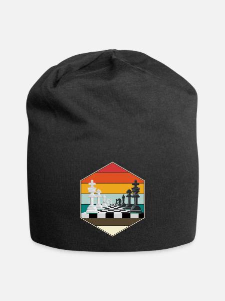 Schachmatt - Jersey-Beanie - Schwarz