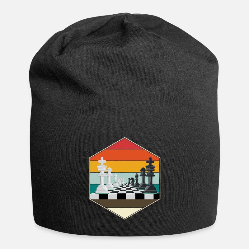 Schachmatt - Jersey-Beanie - Schwarz