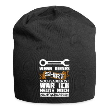 ICH WAR HEUTE NOCH NICHT SCHRAUBEN - Jersey-Beanie - Schwarz - Vorne
