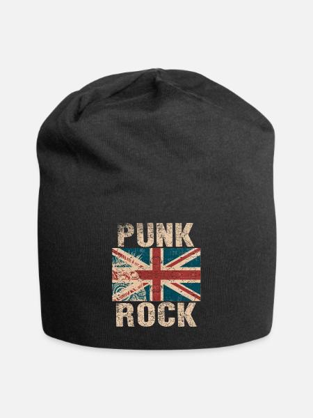 Punk UK music retro punk rock England - Jersey Beanie - black