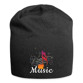 La musique est colorée - Bonnet en jersey - noir - Devant