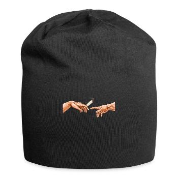 Création d’Adam avec Joint Weed Canabis - Bonnet en jersey - noir - Devant